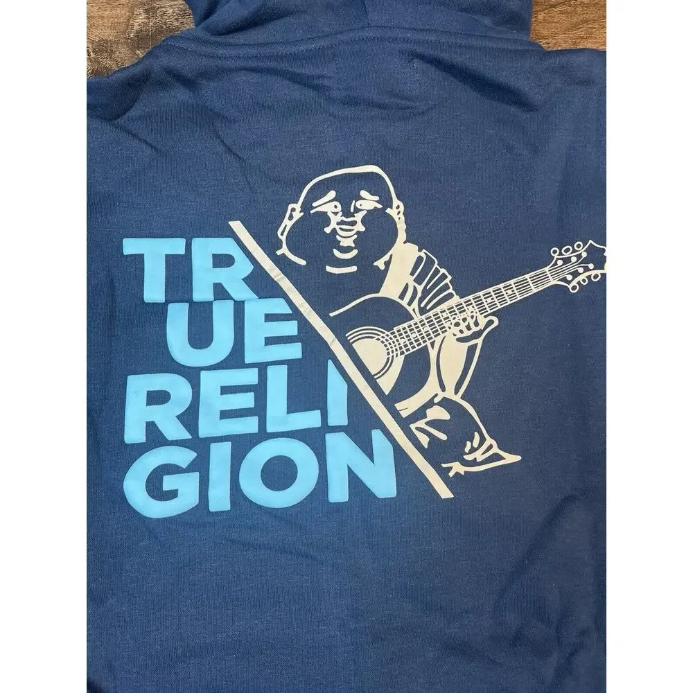 NWT True Religion Buddha Hoodie Full Zip Navy Men’s XL
